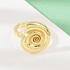 Ocean Theme Brass Cuff Rings RJEW-C135-01G-11-2