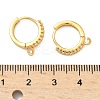 Brass Micro Pave Clear Cubic Zirconia Hoop Earring Findings KK-H532-14B-G-3