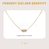 1Pc Sunset Stainless Steel Resin Pendant Necklaces NJEW-LP0009-51-2