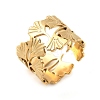 304 Stainless Steel Adjustable Open Cuff Rings for Women RJEW-U060-03E-G-2