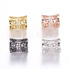 Brass Micro Pave Cubic Zirconia Beads ZIRC-J018-29-1