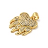 Brass Micro Pave Cubic Zirconia Pendants KK-N254-126G-2