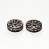 Brass Micro Pave Grade AAA Cubic Zirconia Beads LS-ZIRC-O010-6mm-07B-NR-1