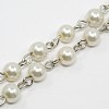 Handmade Glass Pearl Beaded Chains for Necklaces/Bracelets Making AJEW-PH00633-02-1