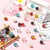 90Pcs 9 Colors Transparent Acrylic Beads MACR-YW0004-24-3