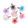 Frosted Resin Star Pendants RESI-U002-08-1