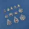 12Pcs 12 Styles Tibetan Style Alloy Pendants FIND-FS0004-67-7