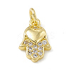 Brass Micro Pave Cubic Zirconia Charms ZIRC-F132-87G-1