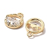 Brass Micro Pave Cubic Zirconia Charms KK-A259-27G-01-2