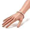 Heart Pattern & Heishi Beads Stretch Bracelets for Women BJEW-JB07191-3
