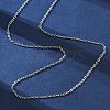 Brass Cable Chain Necklaces NJEW-D302-82P-2