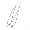 Nuggets Natural Amethyst Pendant Necklace LS-NJEW-WH0002-08-2