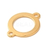 Ion Plating(IP) 304 Stainless Steel Ring Links Connector Charms STAS-U025-12G-2