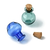 10Pcs 5 Colors Round Glass Cork Bottles Ornament GLAA-FS0001-73-2