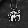 304 Stainless Steel Pendant Necklaces NJEW-P329-02P-1