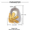 Two-tone 304 Stainless Steel Pendants STAS-OY014-45GP-2