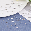 360Pcs 3 Styles 304 Stainless Steel Stud Earring Findings STAS-LP0002-14-3