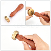 1Pc Golden Tone Brass Stamp Head DIY-OC0012-38-3
