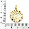 Rack Plating Brass Micro Pave Cubic Zirconia Pendants KK-Z063-07G-3