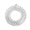 Brass Micro Pave Cubic Zirconia with Glass Pendants KK-Q026-19P-1