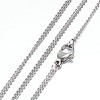 Non-Tarnish 304 Stainless Steel Curb Chain Necklaces STAS-P101-17P-1