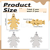 4Pcs 2 Colors 316 Surgical Stainless Steel Pendants STAS-LP0002-90-2