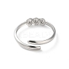 304 Stainless Steel Rhinestone Cuff Rings RJEW-M171-17P-3