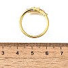 Brass Micro Pave Cubic Zirconia Cuff Rings for Women RJEW-H247-03G-5