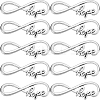 SUNNYCLUE 50Pcs Tibetan Style Alloy Infinity with Word Hope Connector Charms TIBE-SC0004-59-1