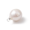 Natural Baroque Pearl Keshi Pearl Pendants PALLOY-JF04824-5