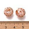 Rack Plating Alloy Enamel European Beads PALLOY-P307-05RG-2