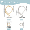 80Pcs 2 Color 304 Stainless Steel Leverback Earring Findings STAS-SP0001-14-2
