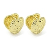 Textured Heart Rack Plating Brass Hoop Earrings EJEW-Z035-03G-1