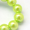 Baking Paint Pearlized Glass Pearl Round Bead Strands HY-Q003-10mm-66-3