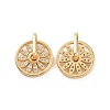 Rotatable Brass Micro Clear Pave Cubic Zirconia Pendants KK-E068-VC295-1