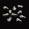 Silver Color Plated Brass Lobster Claw Clasps X-EC901-NFLFS-3