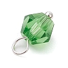 7Pcs Imitation Austrian Crystal Glass Pendants PALLOY-JF02910-02-5
