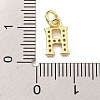 Initial Letter Brass with Cubic Zirconia Charms KK-Q814-26H-G-3