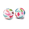 Food Grade Eco-Friendly Printed Silicone Beads SIL-A013-01A-17-2