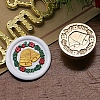Christmas Series Wax Seal Brass Stamp Head AJEW-M037-01G-22-1
