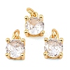 Brass with Cubic Zirconia Charms KK-F927-15G-1