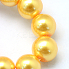 Baking Paint Pearlized Glass Pearl Round Bead Strands LS-HY-Q003-10mm-56-3