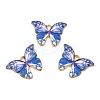 Light Gold Tone Alloy Enamel Pendants ENAM-M059-05KCG-03-3