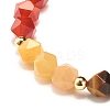 7 Chakra Natural Mixed Stone Beads Bracelet for Women BJEW-JB07417-4