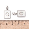 304 Stainless Steel Pave Shell Pendants STAS-G327-01P-O-3