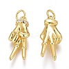 Brass Micro Pave Clear Cubic Zirconia ASL Pendants LS-ZIRC-Z008-32G-2