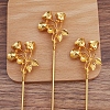 Alloy Hair Stick Findings OHAR-PW0001-331G-1