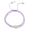 Natural & Dyed Malaysia Jade Braided Bead Bracelets BJEW-JB09988-2