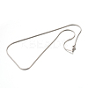 Non-Tarnish 1.5mm 201 Stainless Steel Round Snake Chain Necklaces for Women Men STAS-N103-06P-2