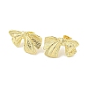 Bowknot Rack Plated Brass Stud Earrings for Women EJEW-Z051-08G-1